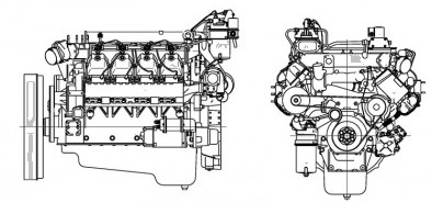 Модель двигателя КАМАЗ 740.11