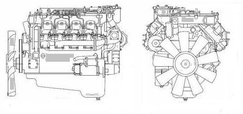 Модель двигателя КАМАЗ 740.30